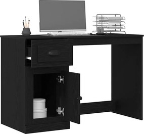 vidaXL Γραφείο Μαύρη Οξυά 50 x 115 x 75 εκ. Επεξεργασμένο ξύλο