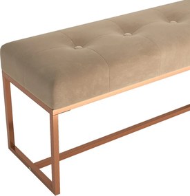 vidaXL Πάγκος Μπεζ 110x36x45 εκ. Βελούδινος