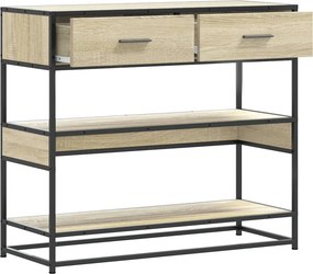 vidaXL Τραπέζι Κονσόλα Sonoma Δρυς 90x35x80 εκ. Επεξεργασμένο Ξύλο