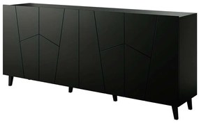 Μπουφές Etna 162588349 201x42x83cm Black Πλαστικό,Μοριοσανίδα