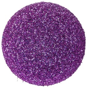 Χριστουγεννιάτικη Μπάλα Polyfoam Glitter Μωβ 25εκ. iliadis 83562