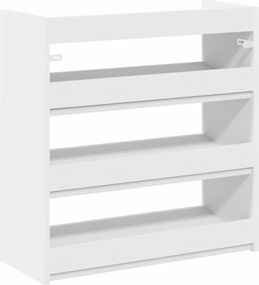 Ράφι παπουτσιών vidaXL Λευκό 60x25x62 cm Κατασκευασμένο ξύλο