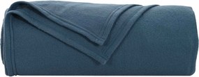 vidaXL Κουβέρτα Σκούρο μπλε 200 x 150 cm Μαλλί