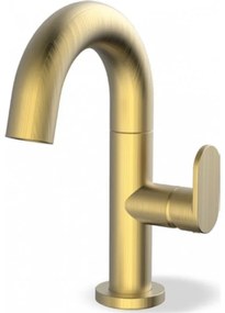 Armando Vicario Slim Brushed Gold Μπαταρία Νιπτήρος με Βαλβίδα clic-clac