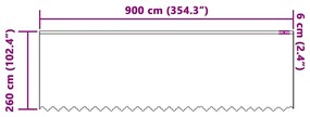 vidaXL Κουρτίνες με κουρτίνες Λευκό 900 x 260 εκ. Πολυεστέρας