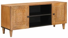 vidaXL Ντουλάπι TV Ανοιχτό καφέ 105 x 33 x 46 εκ Μασίφ ξύλο μάνγκο