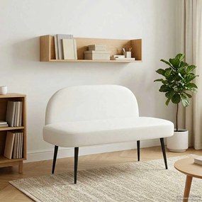 vidaXL Δερμάτινος Πάγκος με Πλάτη Λευκό 110 x 60 x 76 cm Τεχνητό Δέρμα