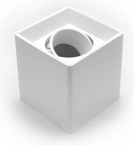 Adeleq Σποτ PC Οροφής Τετράγωνο 1xGU10 Φ96x96x100mm Λευκό 3-0960