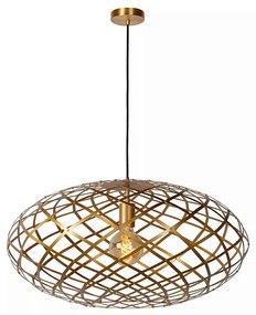 Φωτιστικό Κρεμαστό Lucide 21417-65-02 WOLFRAM Χρυσό Χρώμα (Gold Coloured)|Μαύρο Ματ (Black Mat)