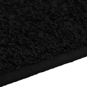 vidaXL Δερμάτινο Χαλί Μαύρο 100 x 150 cm 100% Πολυπροπυλένιο Τούφτα