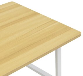 Γραφείο εργασίας Ferje με ράφια mdf σε ανοιχτό καρυδί με λευκή απόχρωση 100x48x75εκ 100x48x75 εκ.