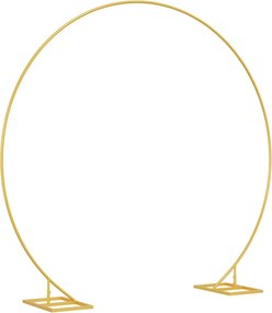 vidaXL Μοναδική Αψίδα Γάμου Χρυσό 220 x 45 x 200 εκ. Ατσάλι