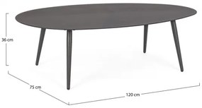 Τραπέζι Μέσης Ridley YK13 Μαύρο 120x75x36εκ. - Μαύρο