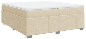 ΚΡΕΒΑΤΙ BOXSPRING ΜΕ ΣΤΡΩΜΑ ΚΡΕΜ 200X200 ΕΚ. ΥΦΑΣΜΑΤΙΝΟ 3285503