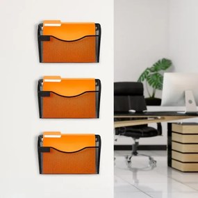VEVOR File Wall Rack Mesh Wall File Holder 3-Piece 1 Pocket for Office &amp; School