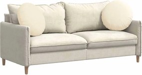 vidaXL Μαξιλάρια καθισμάτων 2 pcs Κρεμ Ø50 x 19 εκ