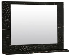 Καθρέφτης μπάνιου Devlin Megapap από μελαμίνη χρώμα μαύρο εφέ μαρμάρου 60x10x45εκ. - 0212632