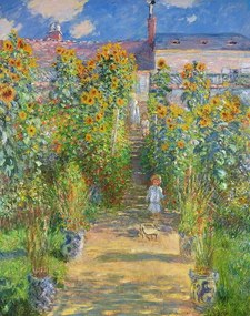Claude Monet - Εκτύπωση έργου τέχνης The Artist's Garden at Vetheuil, 1880, (30 x 40 cm)