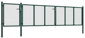 vidaXL Πόρτα Κήπου Πράσινη 500x75 εκ. από Ατσάλι