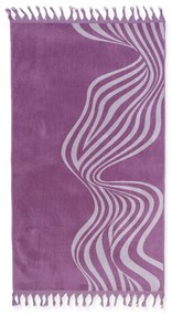 Πετσέτα Θαλάσσης Ζακάρ Abstract Purple 80x160 - Nef Nef