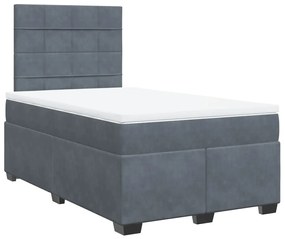 ΚΡΕΒΑΤΙ BOXSPRING ΜΕ ΣΤΡΩΜΑ ΣΚΟΥΡΟ ΓΚΡΙ 120X190 ΕΚ. ΒΕΛΟΥΔΙΝΟ 3290859