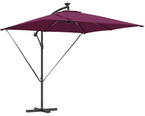 vidaXL Ομπρέλα Cantilever Banana Μπορντό 249 x 249 x 250 εκ.