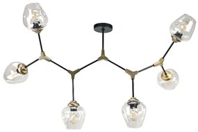 Φωτιστικό Οροφής 6129-6-GL 140x85cm 6xΕ27 Black-Gold Inlight