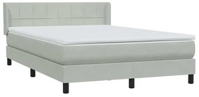 ΚΡΕΒΑΤΙ BOXSPRING ΜΕ ΣΤΡΩΜΑ ΑΝΟΙΧΤΟ ΓΚΡΙ 160X220 ΕΚ. ΒΕΛΟΥΔΙΝΟ 3318159