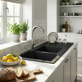 Sanitec Ultra Granite 801 (116x50) - Γρανιτένιος νεροχύτης - Ocra