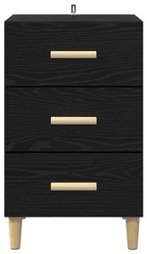 vidaXL Κομοδίνο Μαύρη δρυς 40 x 40 x 66 εκ. Επεξεργασμένο ξύλο
