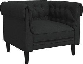 vidaXL Πολυθρόνα Chesterfield Μαύρο Υφασμάτινη
