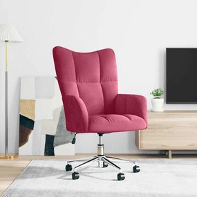 vidaXL Πολυθρόνα Relax Μπορντό Βελούδινη
