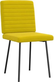 vidaXL Καρέκλες Τραπεζαρίας 4 τεμ. Κίτρινες Βελούδινες