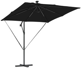 vidaXL Ομπρέλα Cantilever Banana Μαύρο 249 x 249 x 250 εκ.