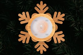 Intra απο ξύλο plywood 3mm-4mm πάχος Τρισδιάστατη χριστουγεννιάτικη θήκη κεριού Δίασταση 15x15 cm INTRAFABR-108780839