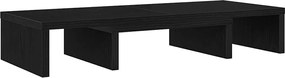 vidaXL Βάση Οθόνης Ρυθμιζόμενη Μαύρη Δρυς 60x24x10,5 εκ. από Τεχνητό Ξύλο