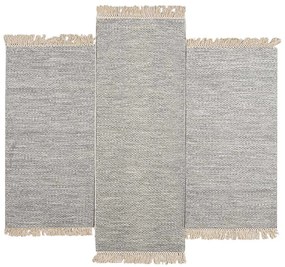 Χαλιά Κρεβατοκάμαρας (Σετ 3τμχ) Polcarpet Wool Kilim 738 Grey