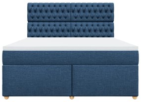 ΚΡΕΒΑΤΙ BOXSPRING ΜΕ ΣΤΡΩΜΑ ΜΠΛΕ 180X200 ΕΚ. ΥΦΑΣΜΑΤΙΝΟ 3293672