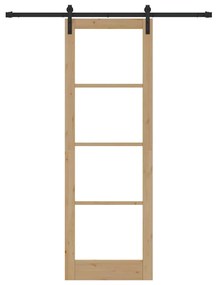 vidaXL Συρόμενη Πόρτα ORKDAL Καφέ 78 x 232 cm Μασίφ ξύλο πεύκου