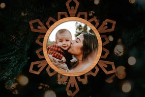 Intra απο ξύλο plywood 3mm-4mm πάχος Τρισδιάστατο χριστουγεννιάτικο στολίδι με κορνίζα λέιζερ Δίασταση 20x30 cm INTRAFABR-109873792