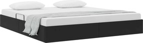 vidaXL Κρεβάτι Οθωμανικού Τύπου Μαύρο 180 x 200 cm Βελούδο