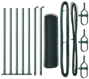 vidaXL Στύλος Περιφράξεων Πράσινο 10 x 0,6 μ (25 χλστ. πλέγμα)