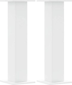 vidaXL Βάσεις Ηχείων 2 Τεμ. Λευκή 30x30x95 εκ. Επεξ. Ξύλο