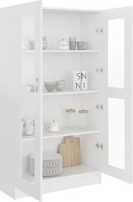 vidaXL Βιτρίνα Λευκή 82,5 x 30,5 x 150 εκ. Επεξ. Ξύλο