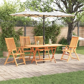 vidaXL Σετ Εξωτερικής Διατροφής 5 pcs Φυσικό Ξύλο Μεγάλο