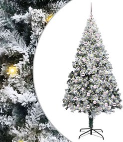 vidaXL Τεχνητό Χριστουγεννιάτικο Δέντρο με 300 LED Λευκό 240 cm