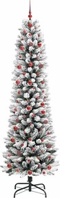 vidaXL Τεχνητό Χριστουγεννιάτικο Δέντρο με 300 LED Λευκό 240 cm