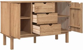 vidaXL Ντουλάπι OTTA 113,5 x 43 x 73 εκ. από Μασίφ Ξύλο Πεύκου