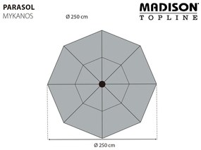 Madison Ομπρέλα Κήπου Mykanos Εκρού 250 εκ. - Μπεζ