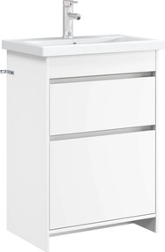 vidaXL Ντουλάπι Κάτω από τον Νιπτήρα Λευκό 56 x 37,5 x 81 εκ